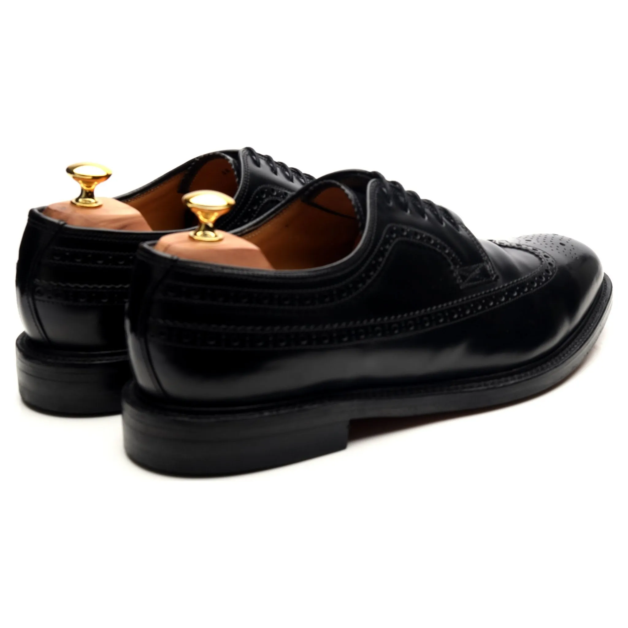 'Royal Brogue' Black Leather Derby UK 12