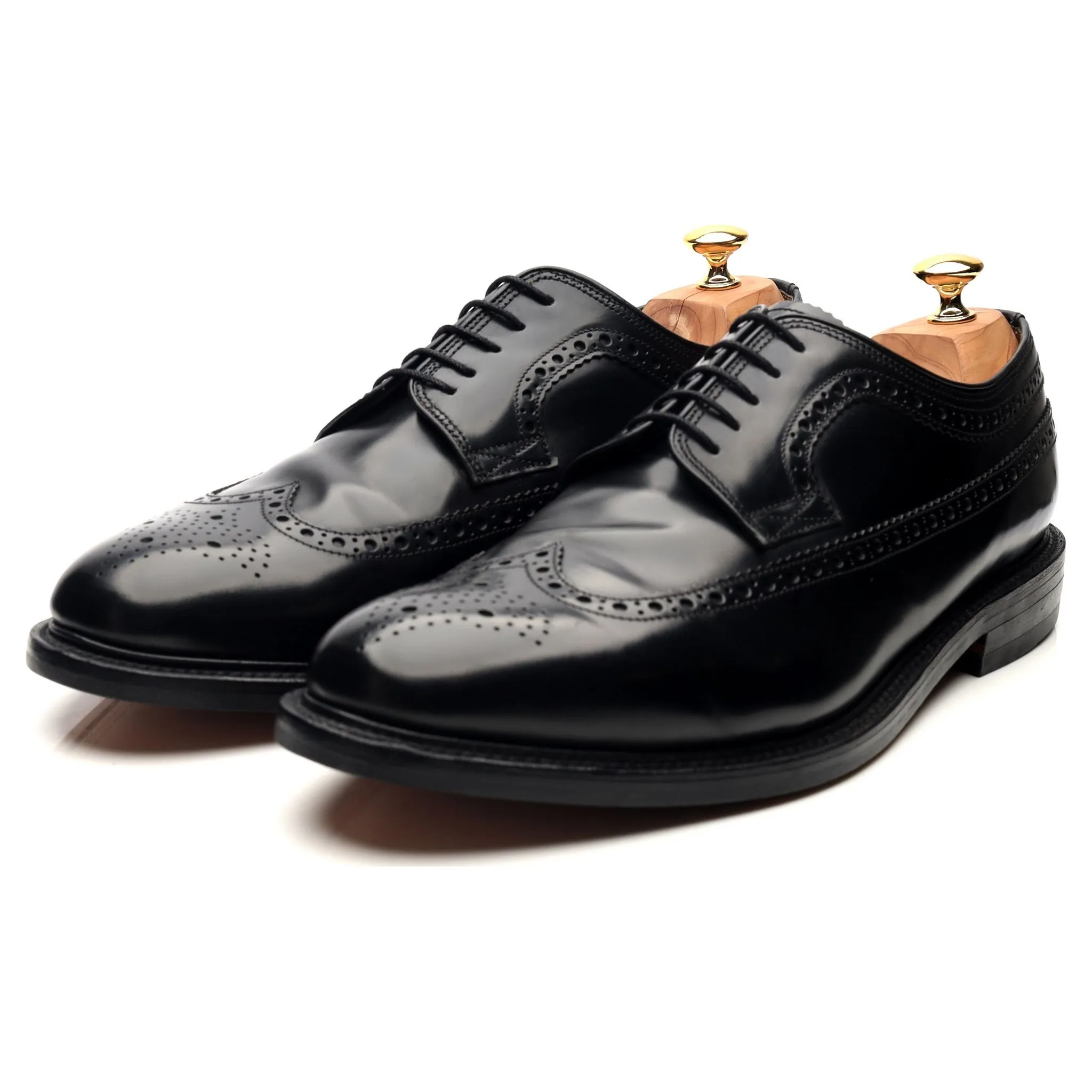 'Royal Brogue' Black Leather Derby UK 12