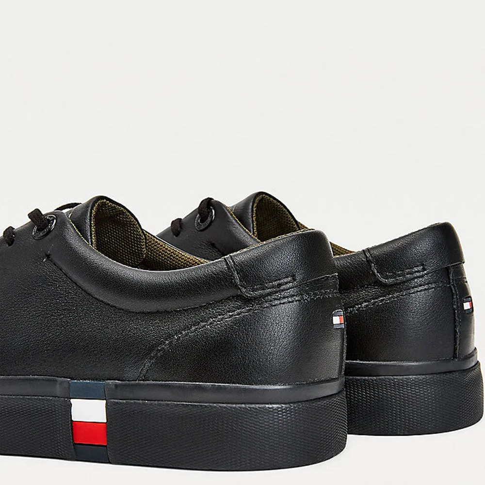 Scarpe Uomo TOMMY HILFIGER Sneakers linea Modern in Pelle Nera