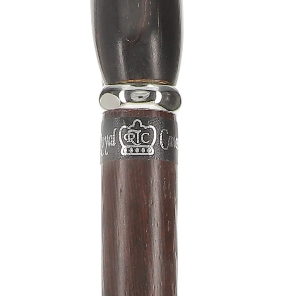 Scratch and Dent Buffalo Horn Derby Cane: Premium, Textured Exotic Wenge Wood V2364