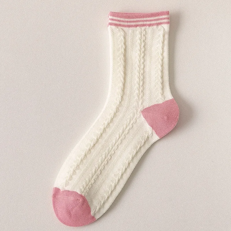 Spring Pink Floral Socks