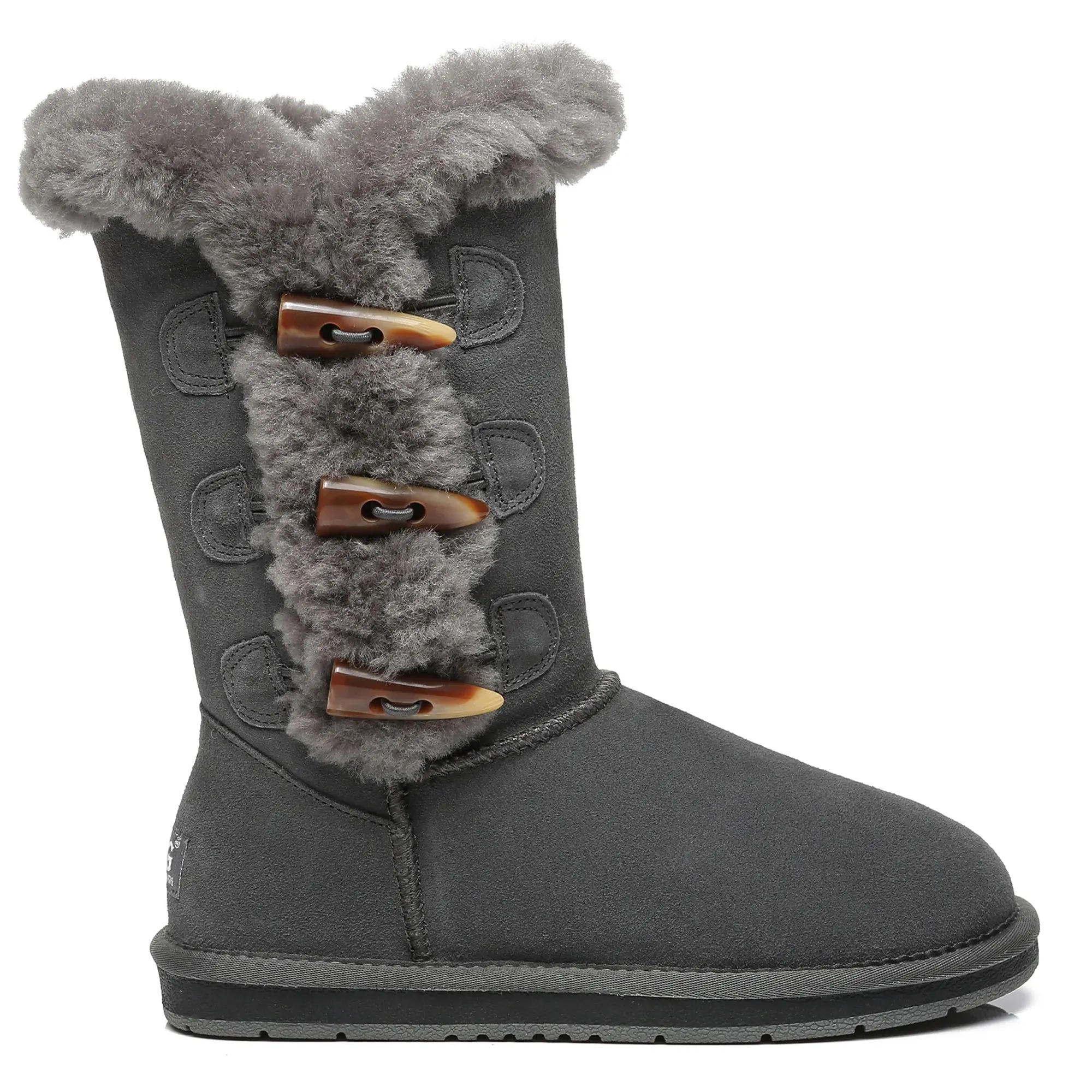 Tall 3-Buttons Toggle UGG Boots