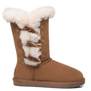 Tall 3-Buttons Toggle UGG Boots