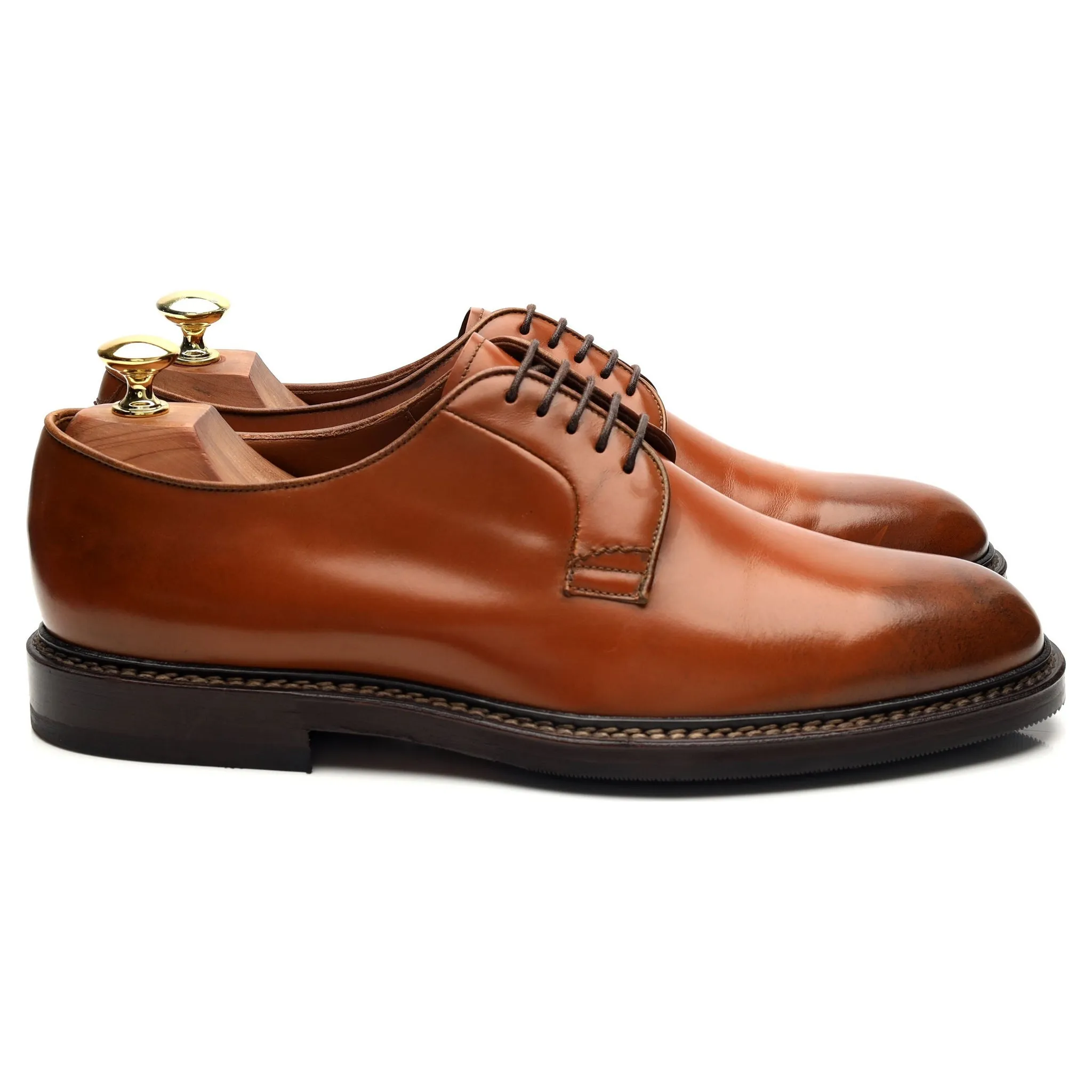 Tan Brown Leather Derby UK 8 EU 42