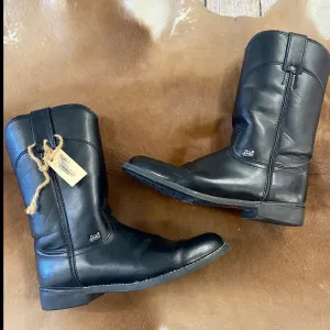 Vintage Justin Black Cowboy Boots