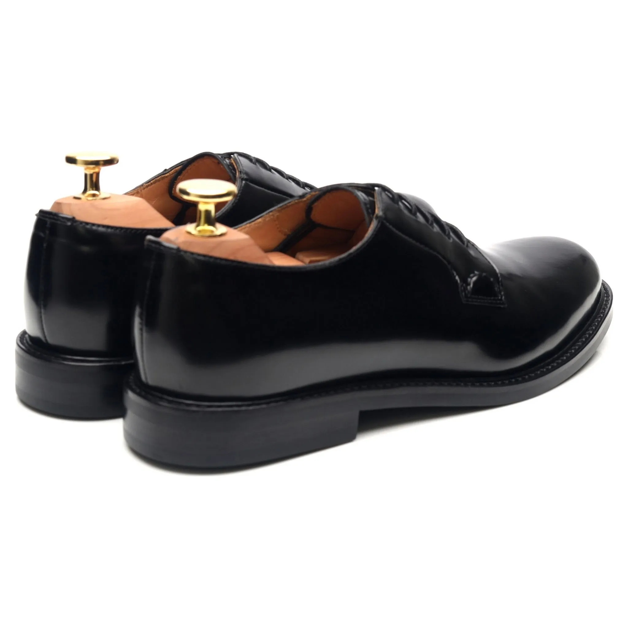 Women's Black Leather Derby UK 6 EU 39