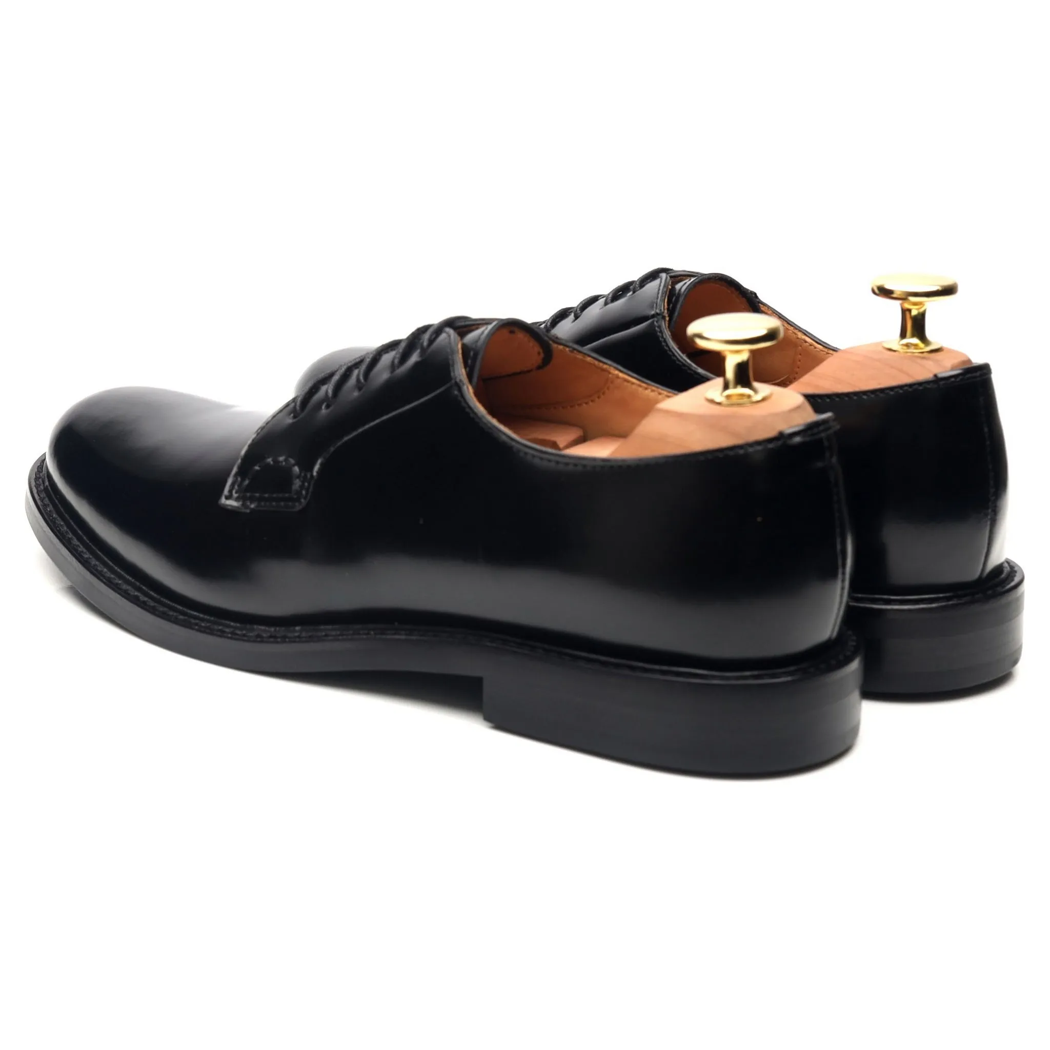 Women's Black Leather Derby UK 6 EU 39