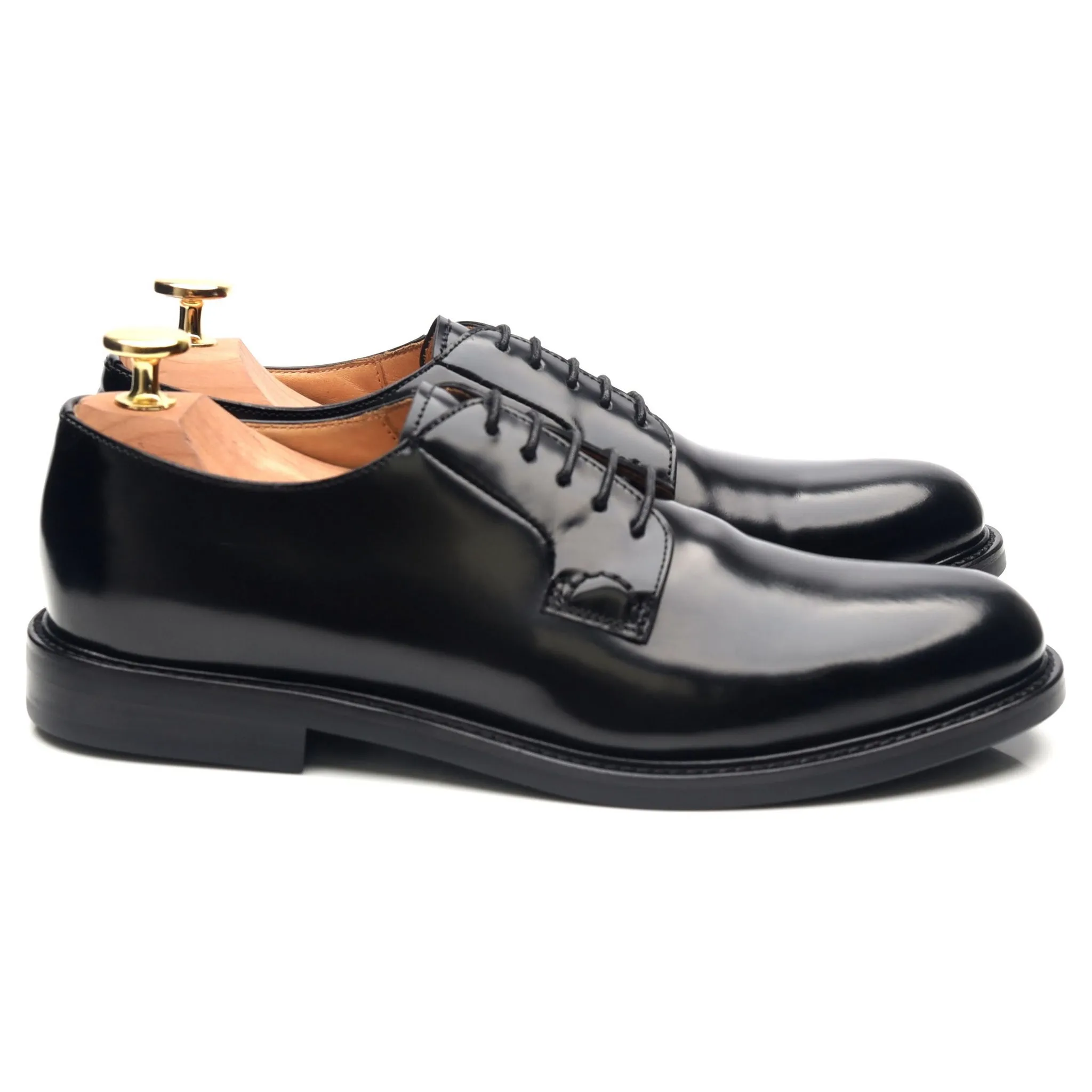 Women's Black Leather Derby UK 6 EU 39