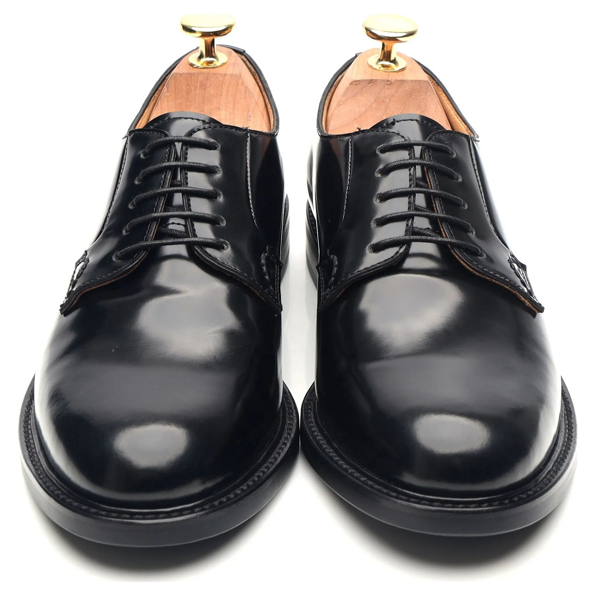 Women's Black Leather Derby UK 6 EU 39