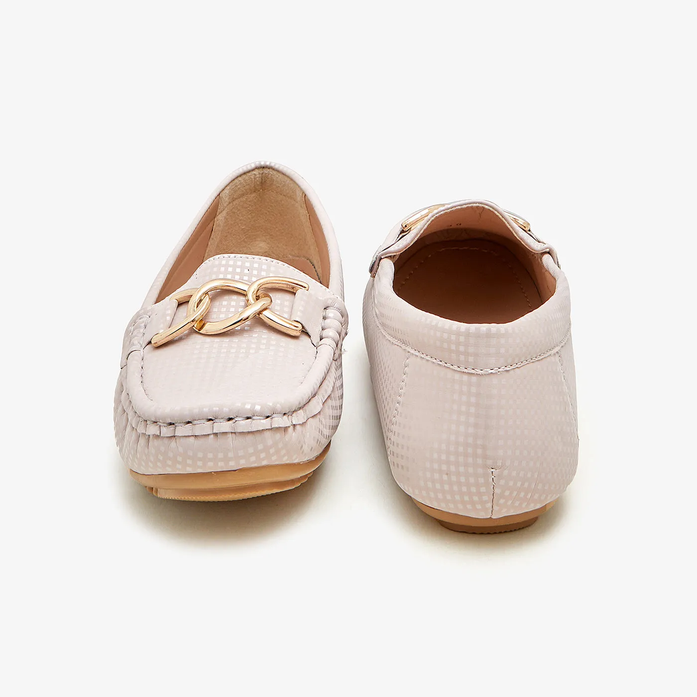 Women's Chain Trim Slip-Ons